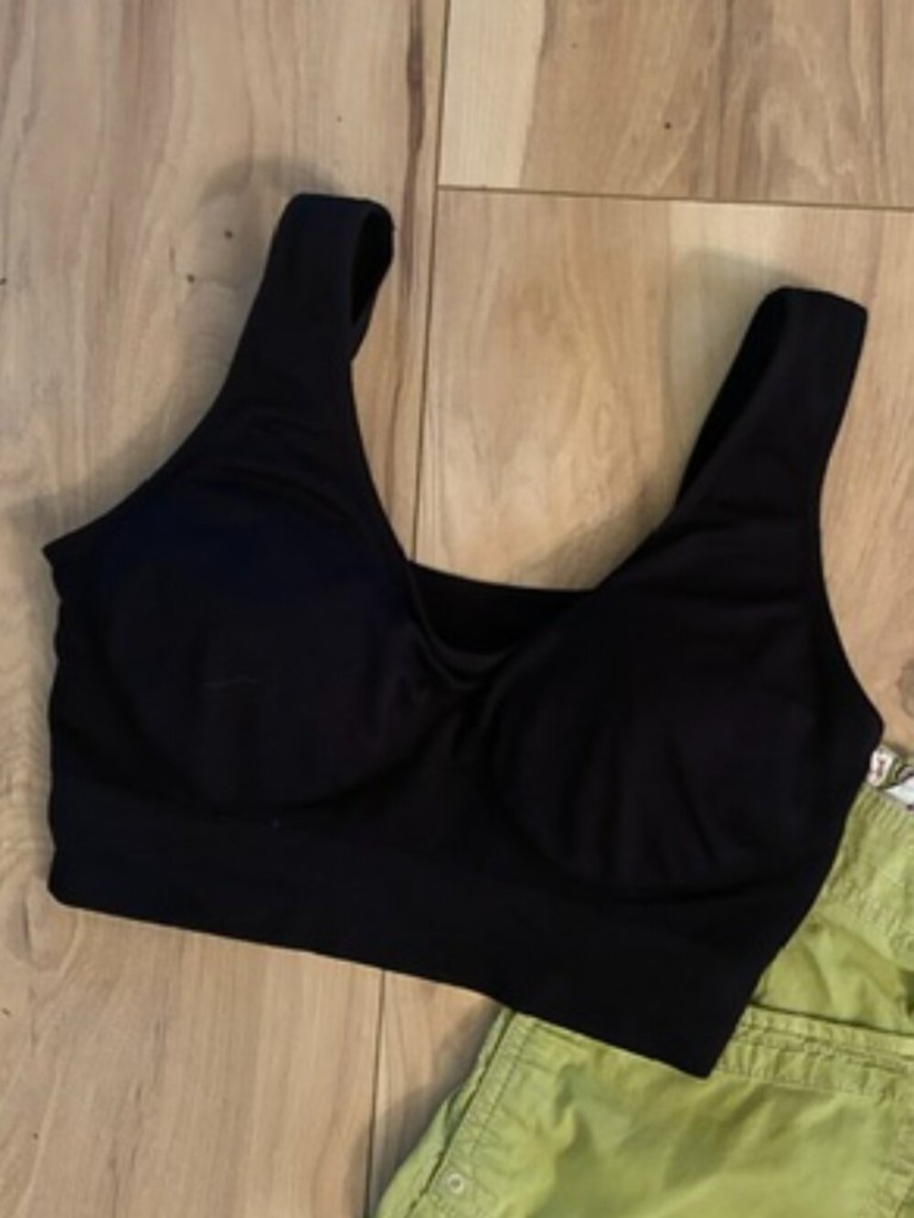 size large sports bra womens active wear athletic black pro zone